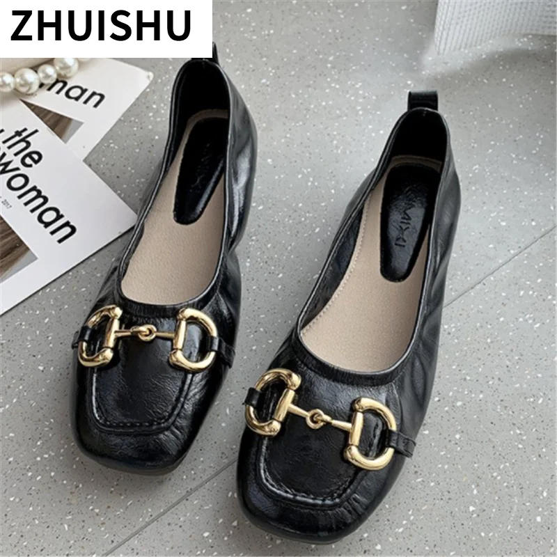 

2021 Summer New Women's Flat Shoes Outdoor Comfortable Light Set Foot Women's Shoes Fashion Square Head Casual Flat Shoes 35-40