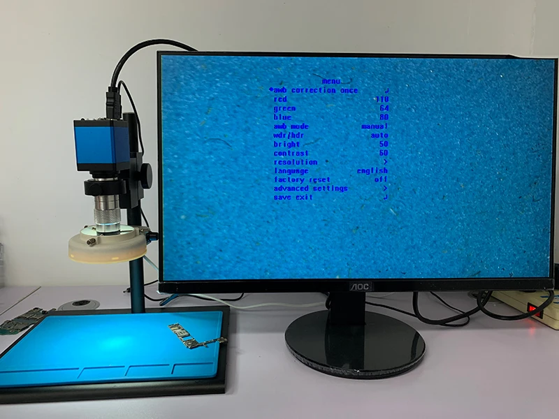 720P лабораторный цифровой промышленный видео микроскоп камера HDMI VGA 180X 300X C крепление камеры для телефона процессор печатная плата SMD Пайка Ремонт