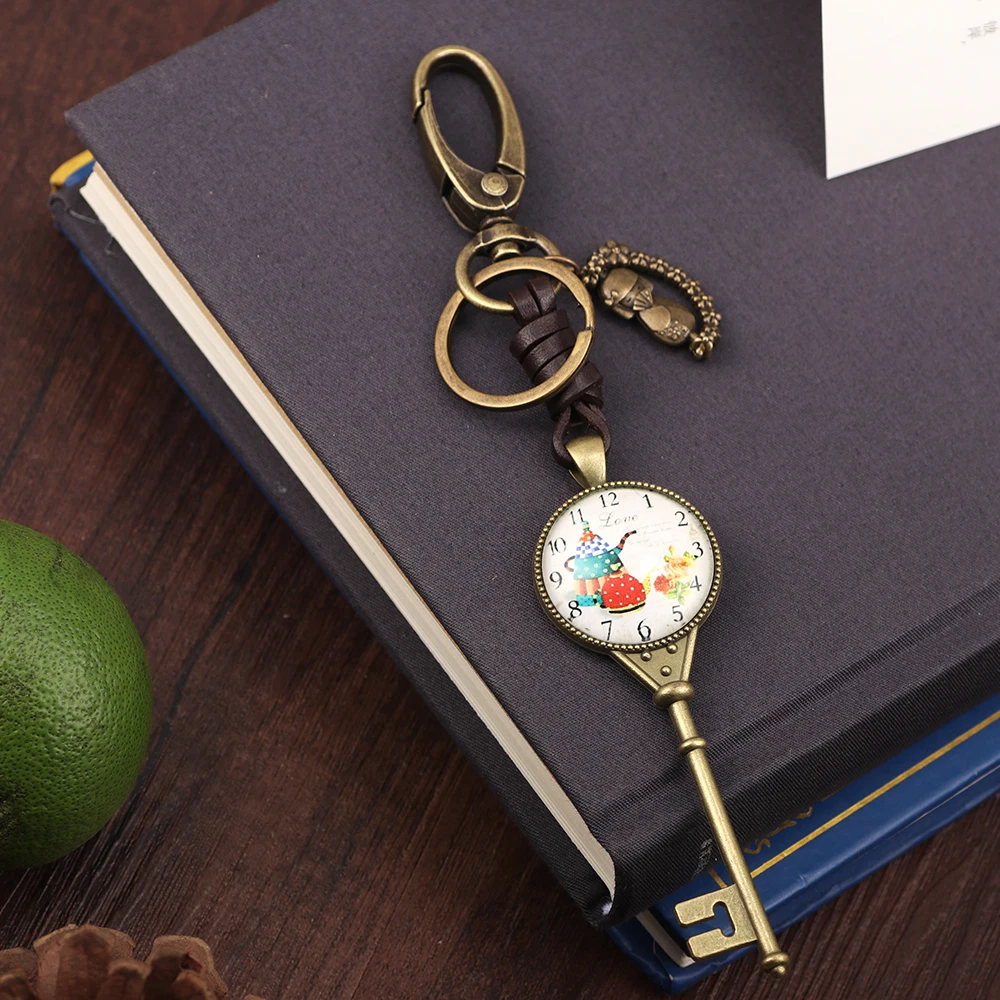 Ретро Бронзовая форма Колоки брелок красивые и привлекательные часы кварцевые