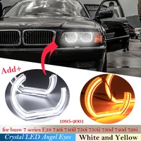 Crystal LED Angel Eyes For BMW 7 Series E38 740i iL 750i iL 730d 740d 728i 1995 ~2001 DTM Style Halo Rings Light Turning Signal
