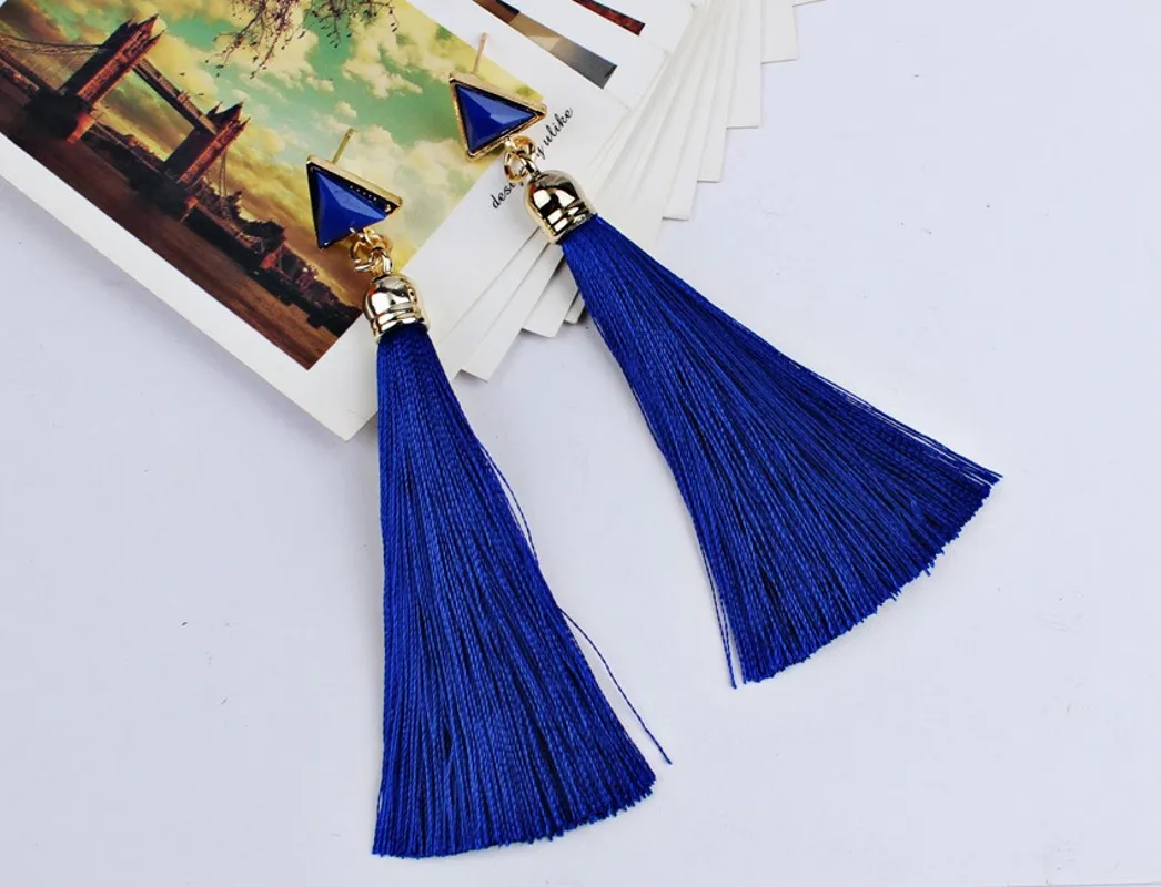

Boho Long Tassel Dangle Earrings For Women Girls Bohemian Personalized Style Statement Earrings Party Fashion Jewelry Gifts