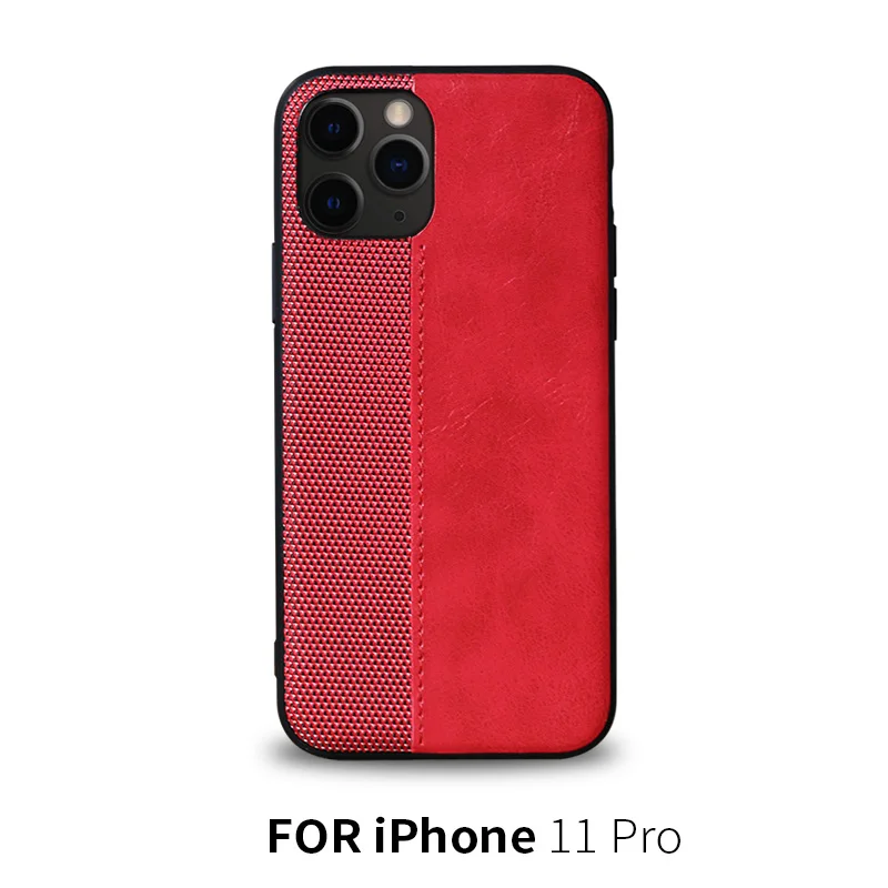 8 FOR IPHONE 11 PRO Кожаный чехол с вязаными качествами для Iphone 11 PRO MAX, деловой чехол для телефона - Цвет: 8 FOR IPHONE 11 PRO