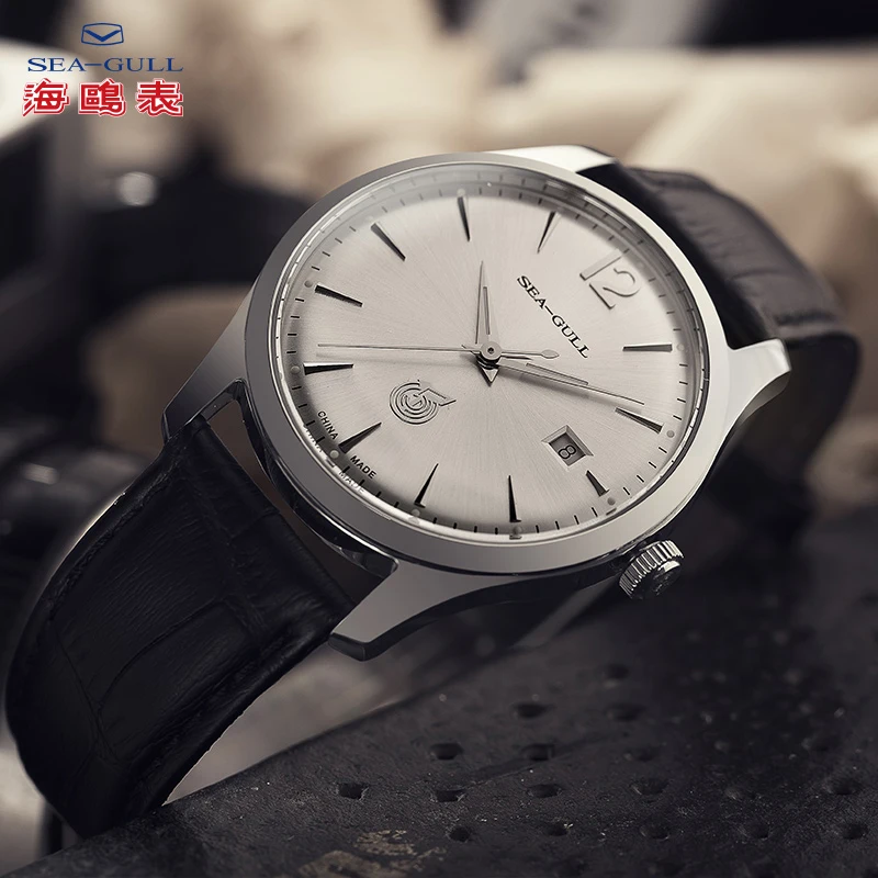 Чайка Бизнес часы Для Мужчин's Механические календарь возможностью погружения