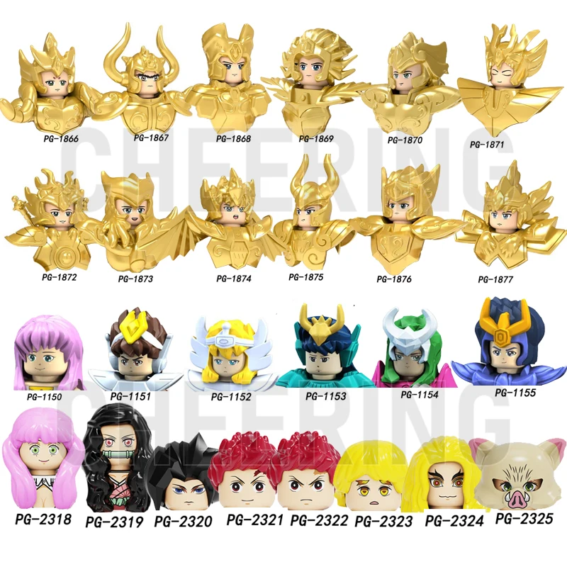 Конструктор из японского аниме Saint Seiya 12 созвездий рассекающий демонов фигурки