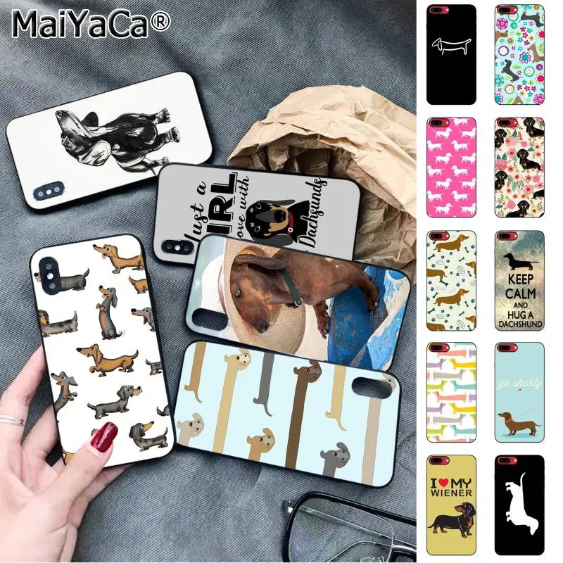 

MaiYaCa Animals Dogs Dachshund Phone Cover for Apple iphone 11 pro 8 7 66S Plus X XS MAX 5S SE XR Cases