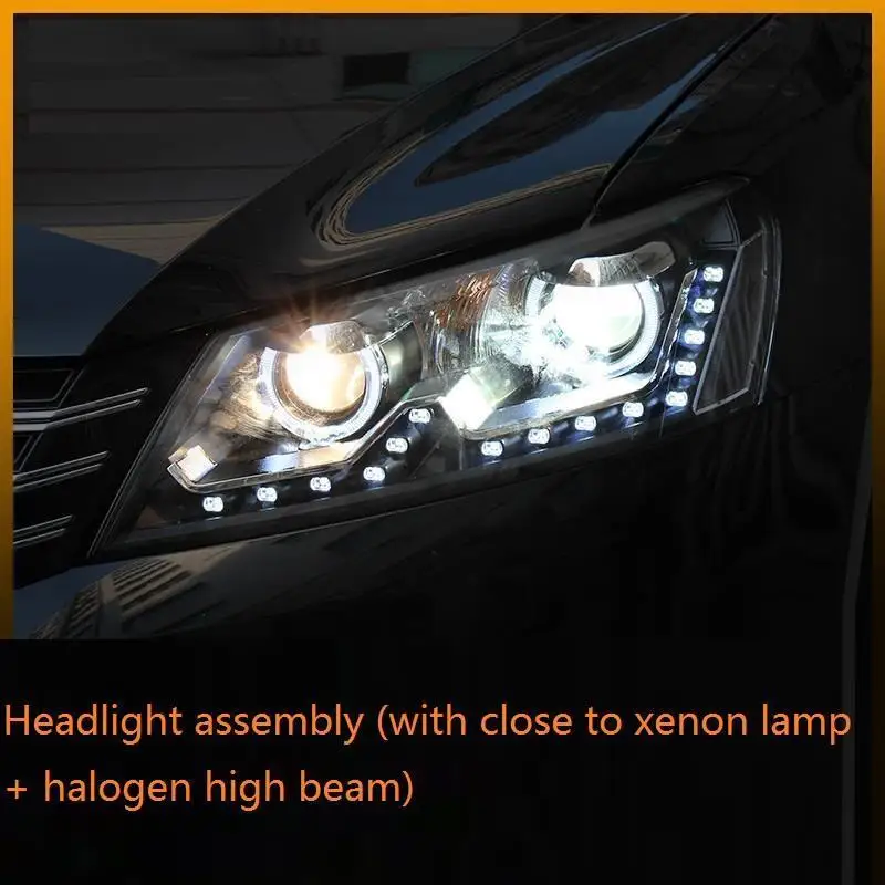 Автомобильные аксессуары для дневных ходовых автомобилей Drl Led Cob фары автомобильные фары в сборе 11 для Volkswagen Passat - Цвет: MODEL L