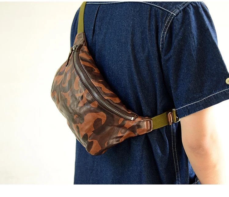 Маленькая мужская нагрудная сумка известного бренда дизайнерская Винтажная