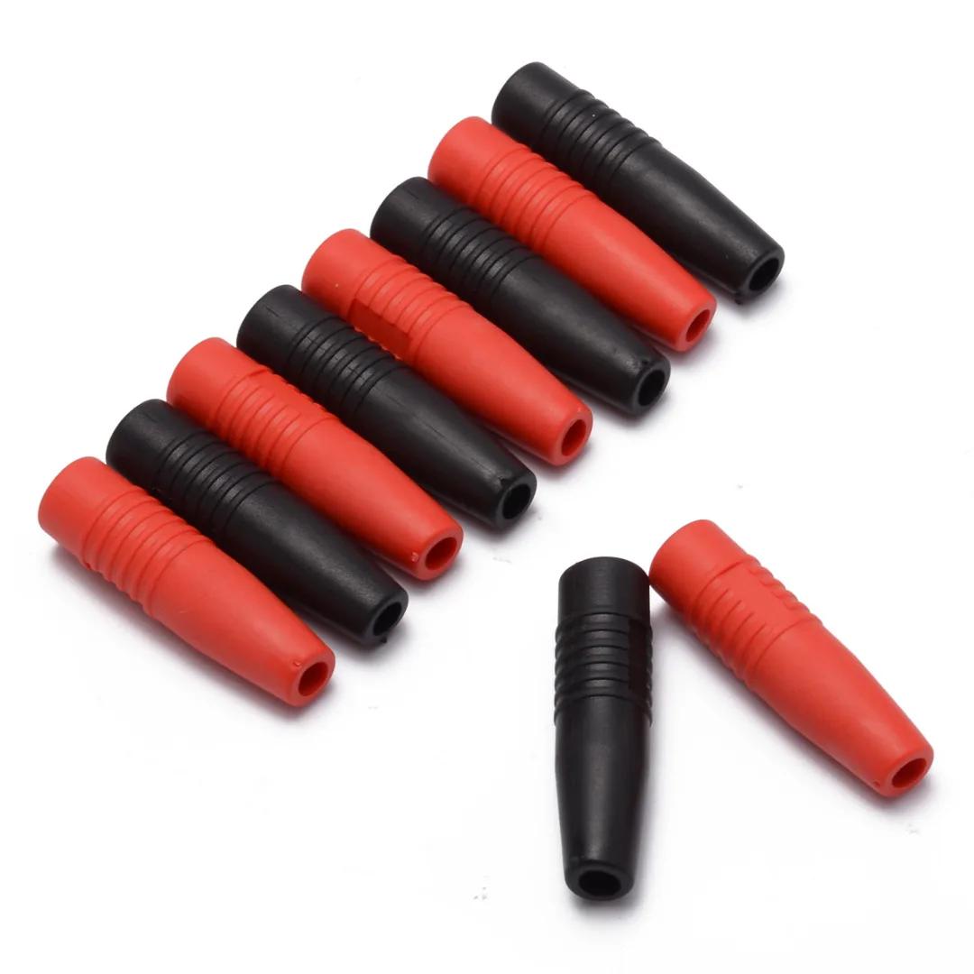 10 шт./лот 2 мм/4 мм красный + черный позолоченный провод припой типа папа разъем