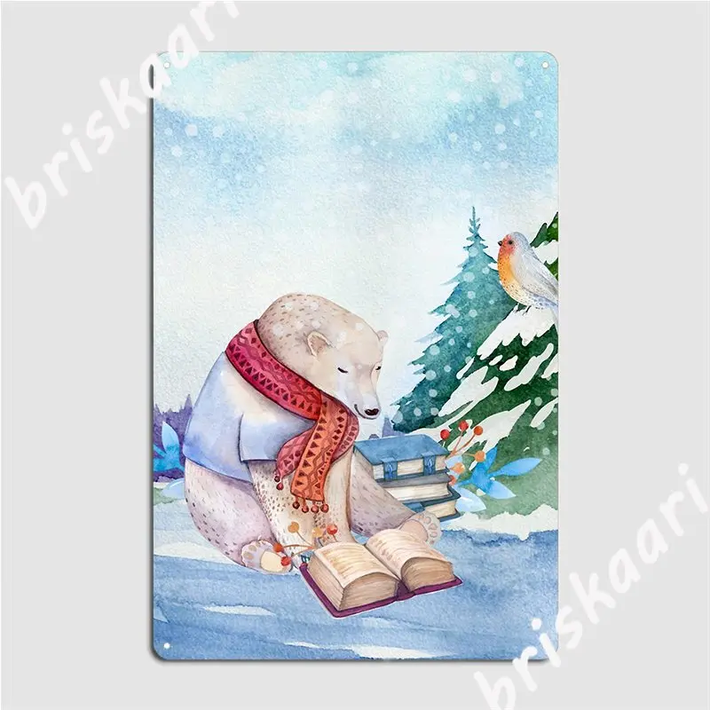 

Зимний Медведь, металлическая вывеска, стена, паб, фотография