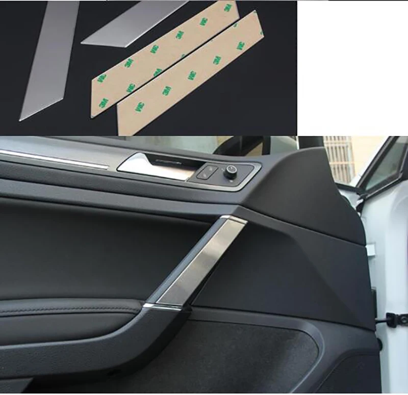 Подходит для VW 2013- для VW GOLF 7 хром Внутренняя крышка подлокотника 4 шт./компл. внутренняя дверная ручка отделки окна Внутренняя Рамка