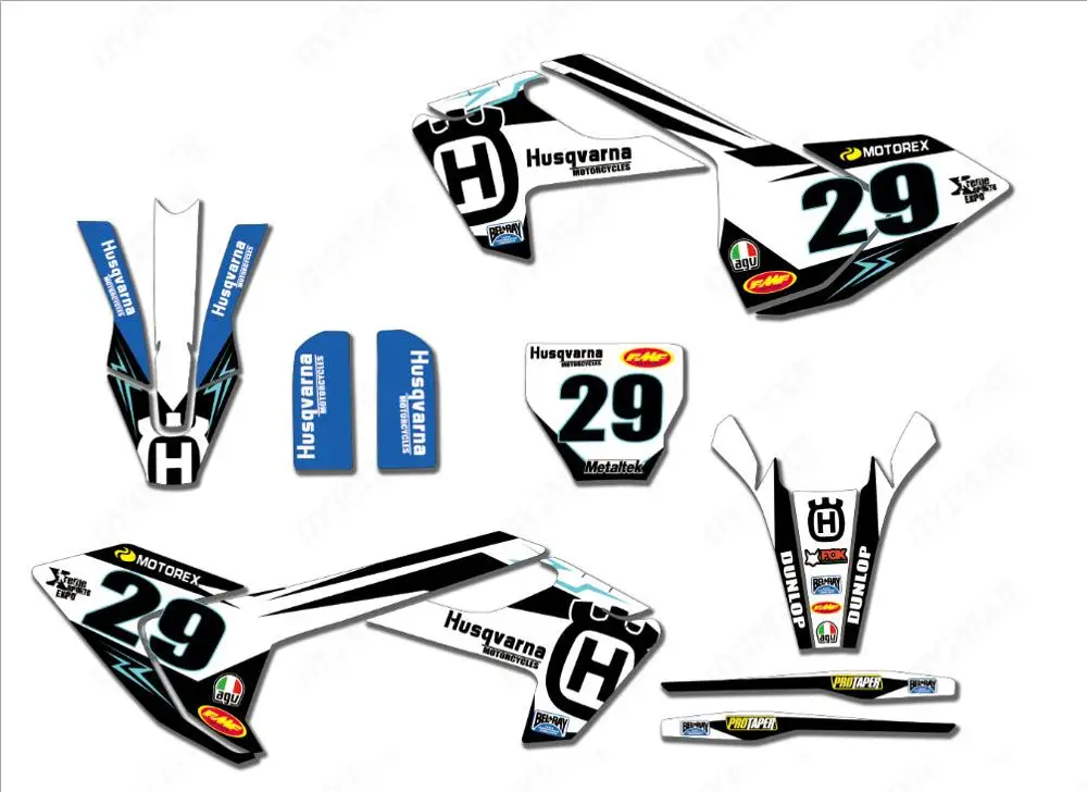 Графические наклейки для велосипеда Husqvarna FE TE TX FC TC 250 350 450 500cc TC250 2016 2018|Наклейки и