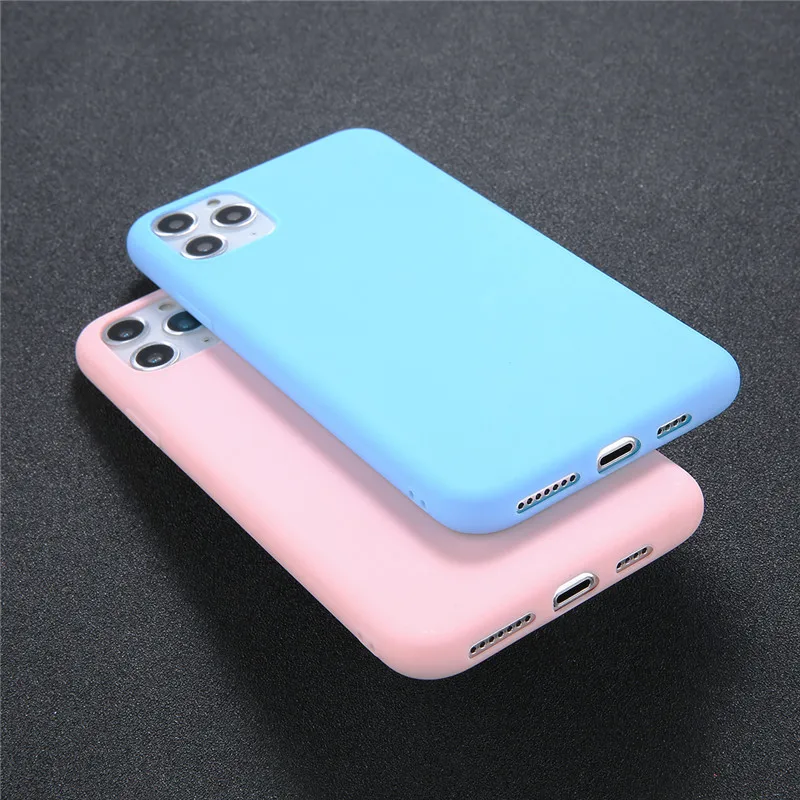 iPWSOO Solid Color Silicone Phone Case For iPhone 11 Pro Max XR XS X 6 6s 7 8 Plus Shell Cases Ultrathin Soft TPU Back Cover |