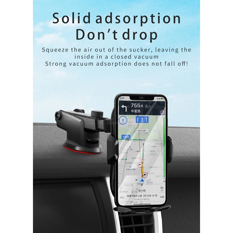 

Car Quick Wireless Charger Phone Holder Fast Charging Holder Navigation Bracket for iPhone for Samsung