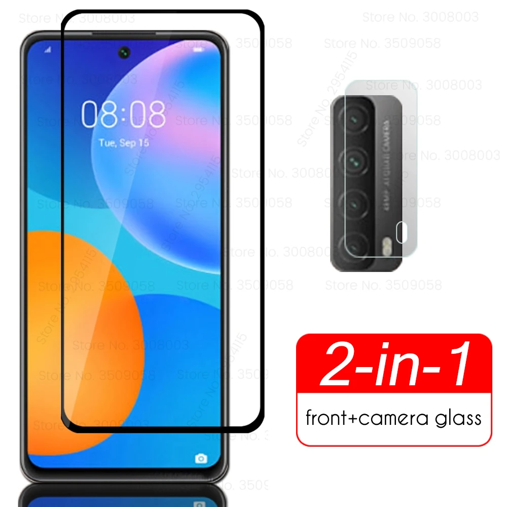 

camera lens film & screen protector tempered glass for huawei hauwei p smart 2021 6.67'' phone toughened glass film guard cover