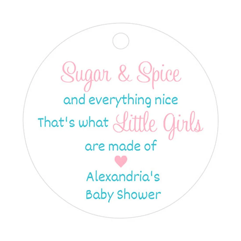 Подгоняйте любой текст сахар и специи для детского душа Персонализируйте печать