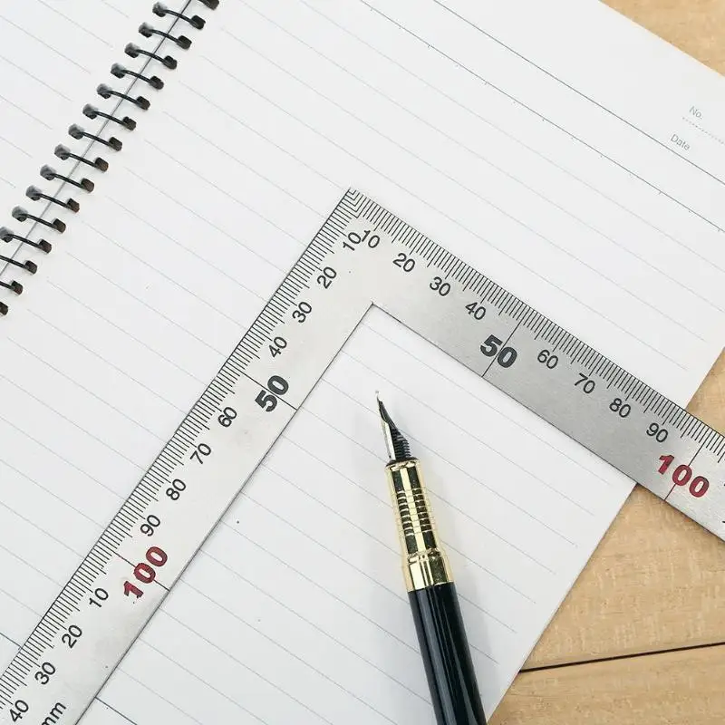 Горячая Распродажа линейка с прямым углом износостойкая металлическая шкала