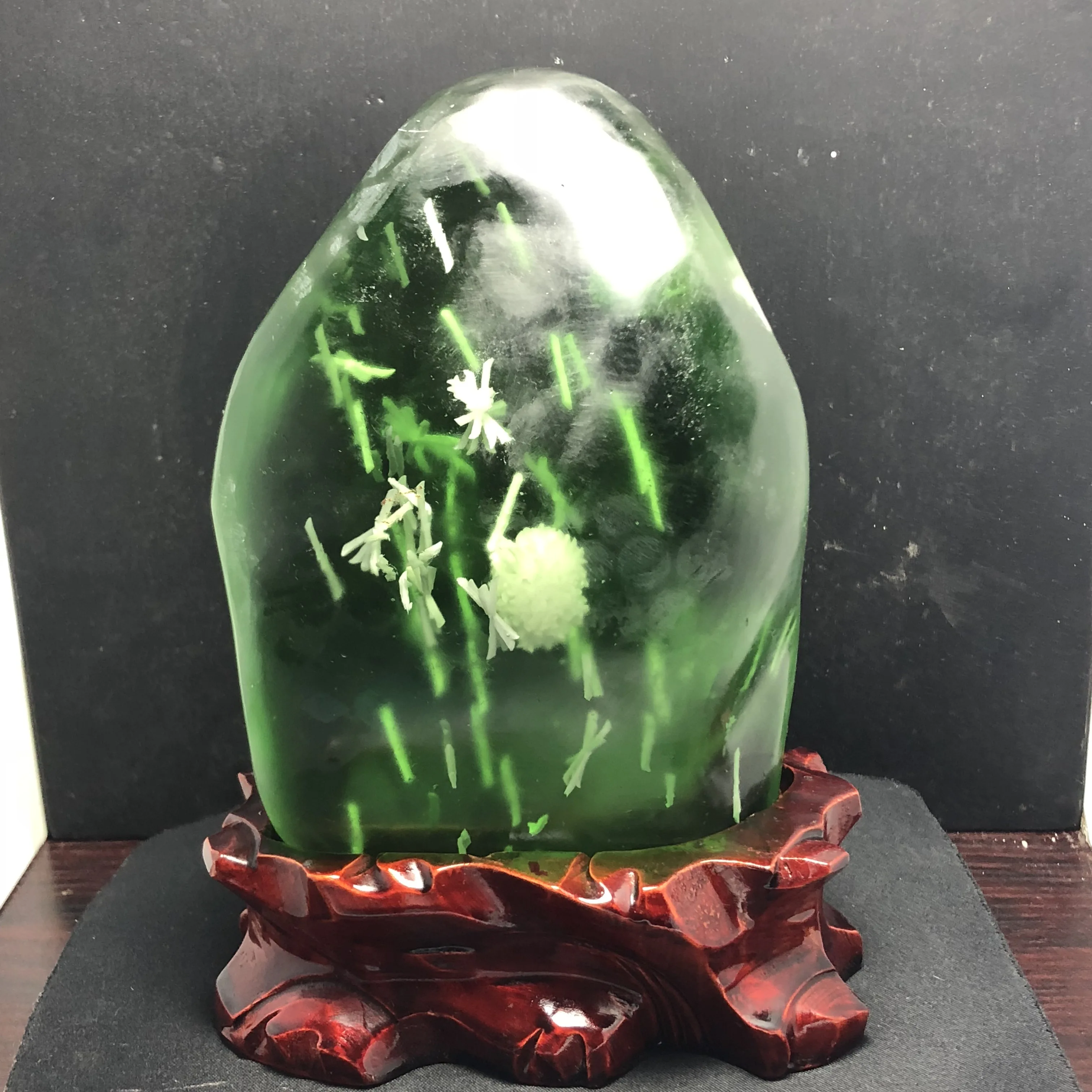 Натуральный! нефритовый пейзаж предметы интерьера | Дом и сад