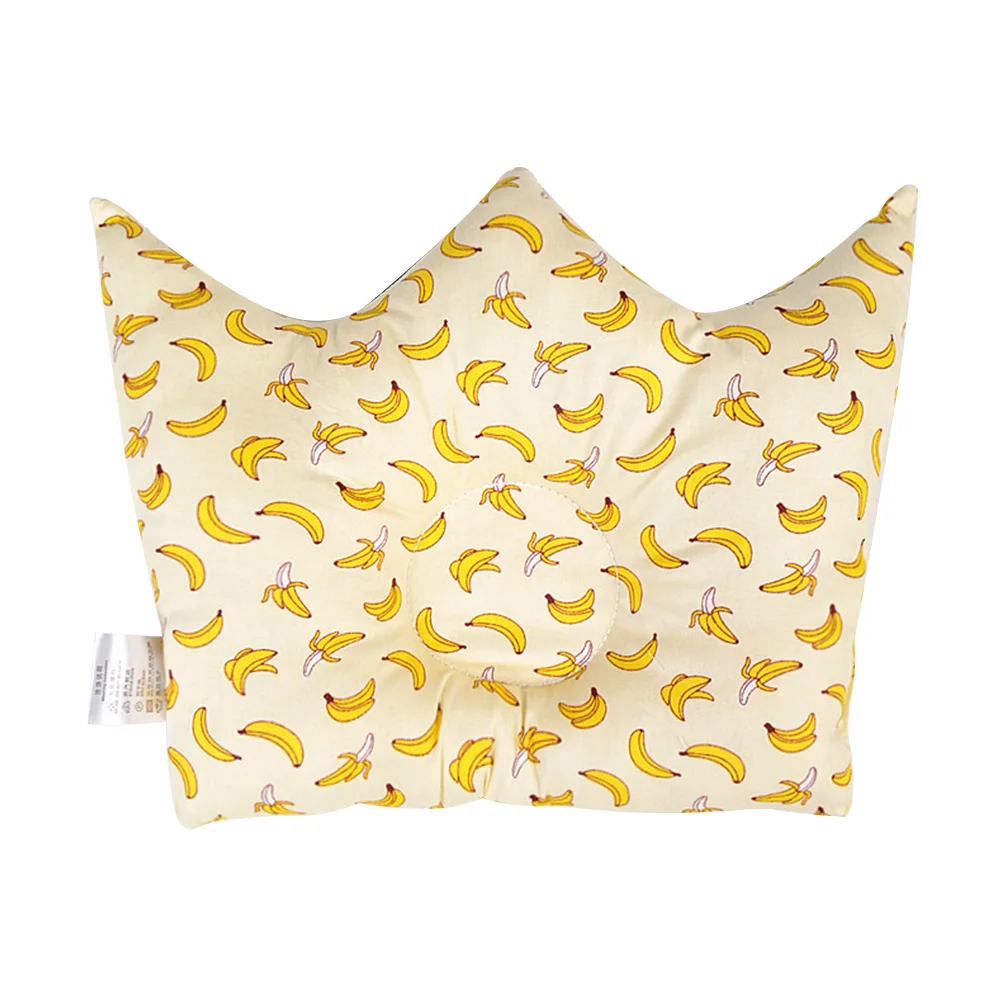 

Protective Positioning Sleeping Baby Pillow Bedding Cartoon Infant Cute Prevent Flat Head Crown Shape Soft Newborn Cushion