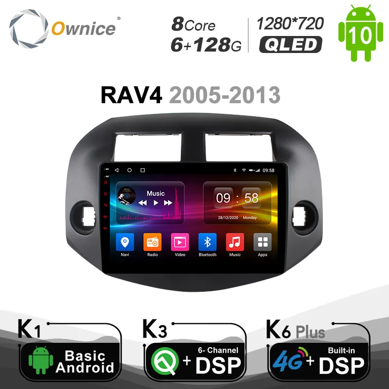 

6G + 128G Ownice Octa 8 Core 2 Din Android 10,0 автомобиль радио плеер GPS DVR 4 аппарат не привязан к оператору сотовой связи DSP SPDIF для Toyota RAV4 2007 2008 2009 2010 2011