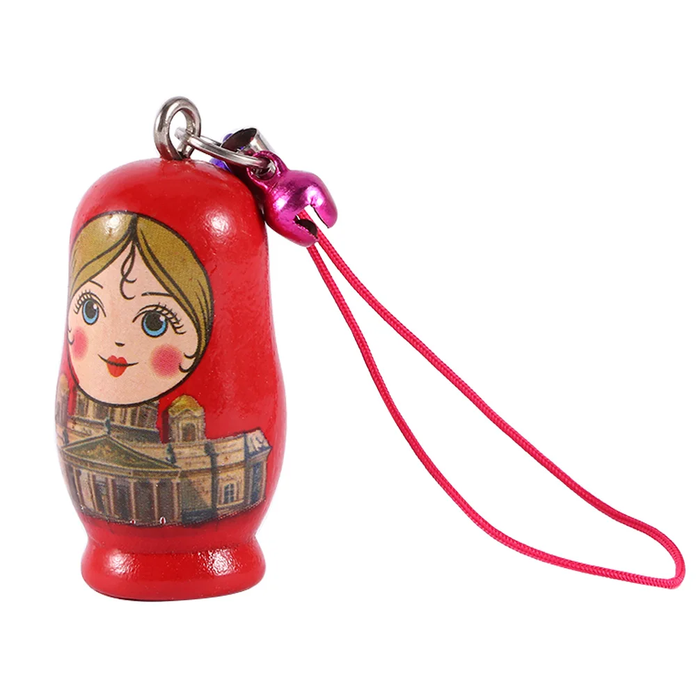 12 шт./компл. милый мини Матрешка русский брелок в виде кукол капельная деревянная