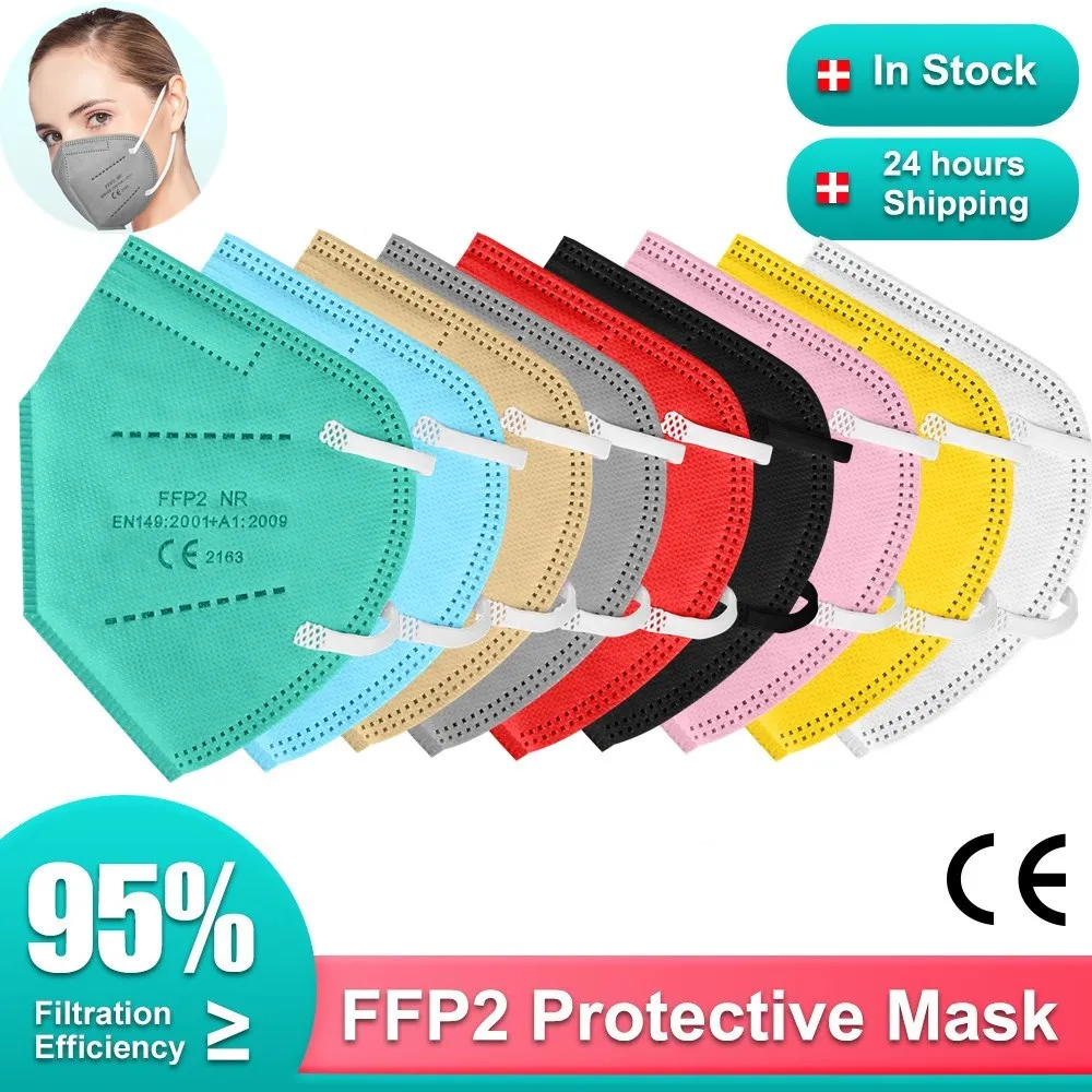 5 слоев KN95 FPP2 Mascarillas FFP2 Homologadas Black одобренные Гигиенические Защитные FFP3 KN 95