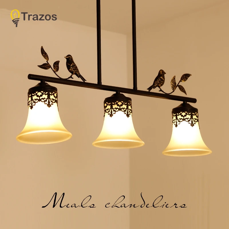 TRAZOS 2020 металлический подвесной светильник с рисунком птиц железный для столовой