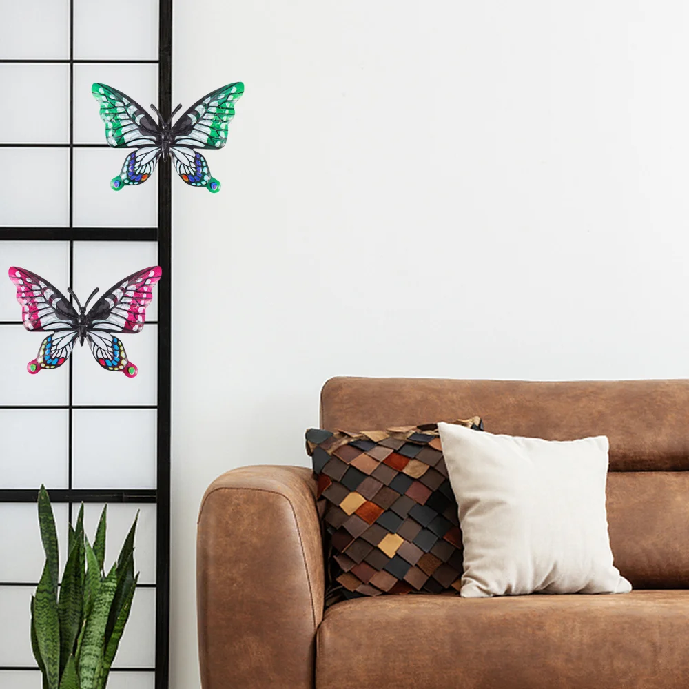 

4Pcs Iron Art Wall Sculpture Lifelike Butterflies Home Outdoor Garden Decoration