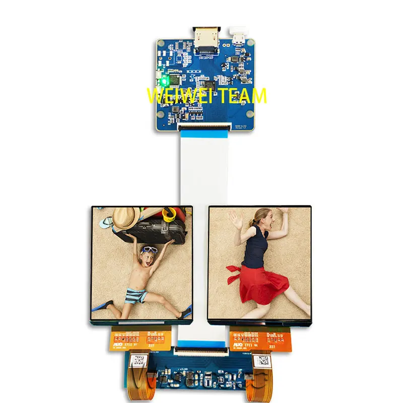full kit Wisecoco 90 Гц VR ЖК-экран дисплей 3,81 дюймов OLED AMOLED Двойной ЖК 1080*1200 TF38101A HDMI к MIPI плата для DIY 3D VR очки - Цвет: full kit