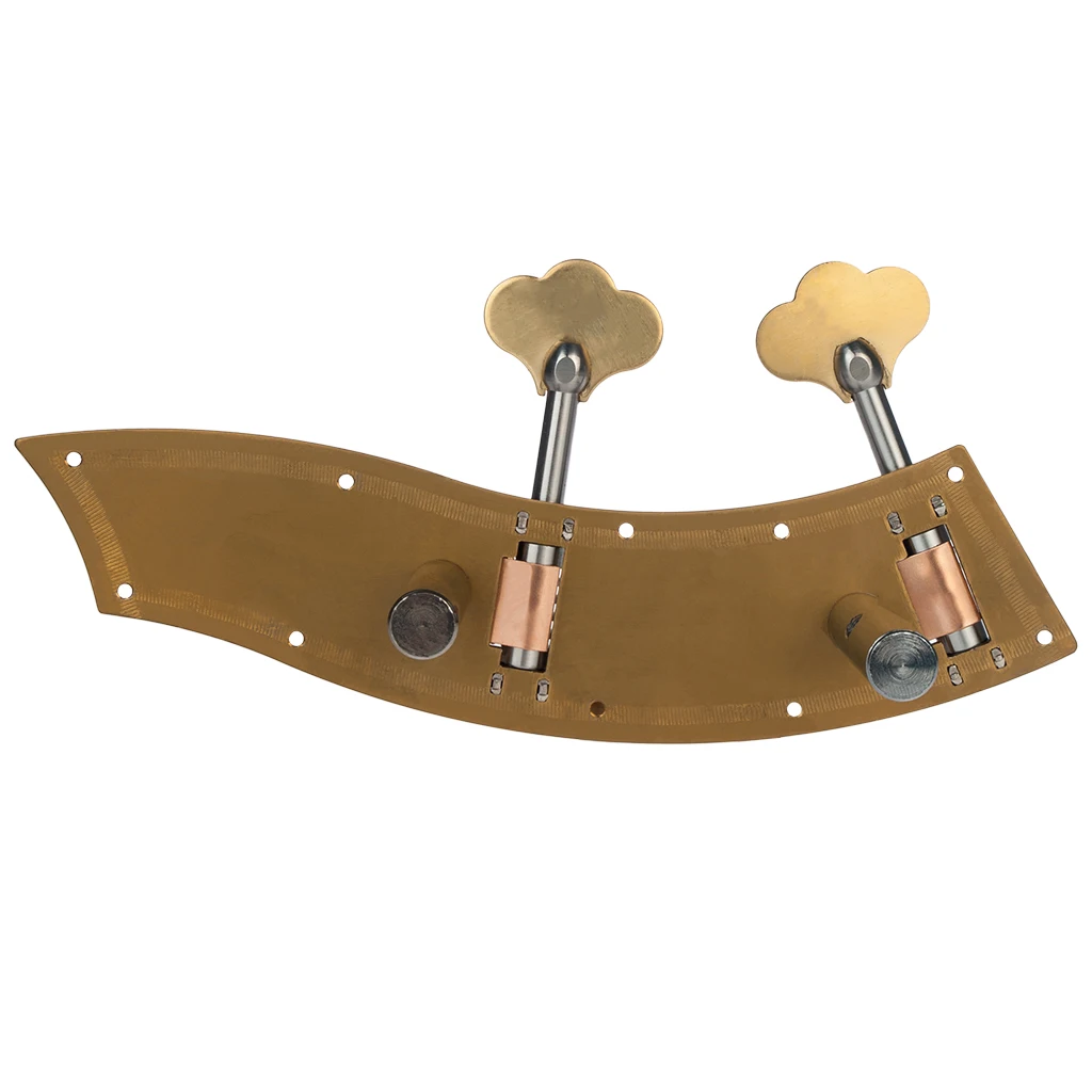 2pcs/1set 1/8 Upright Bass Dual Tuner Set Machine Bass Pegs 1/8 Double Bass Tuning Pegs Head Winder Pegs Double Bass Accessories