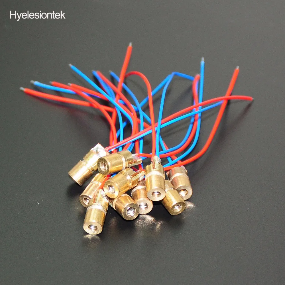 10 шт. 5 В 3 в мВт 650 нм красные лазерные диоды контурный модуль 6 мм электронная