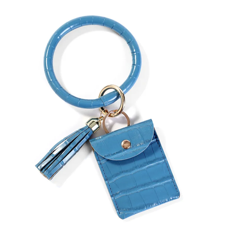 

2020 New Keychain Card Bag For Women Men Snake Wallet PU Leather Tassel Keyring Fashion Key Chain Jewelry Gifts DZ0173
