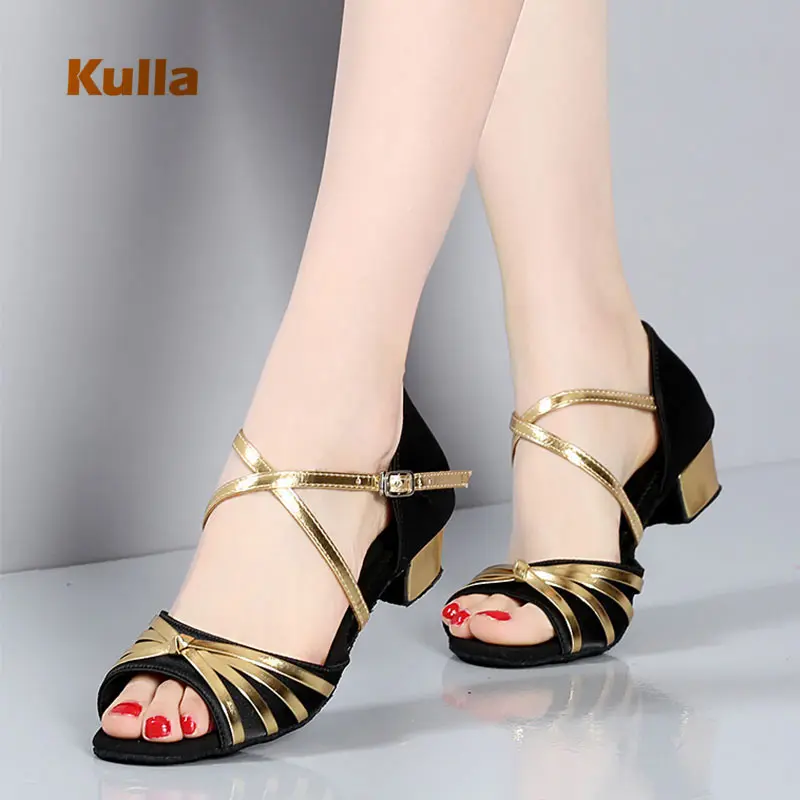 Туфли детские для латиноамериканских танцев мягкие сандалии девушек и женщин