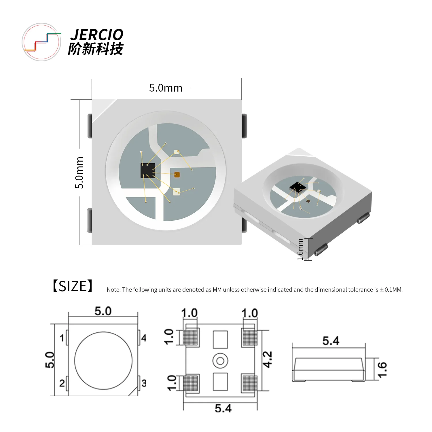 Jercio 10 ~ 1000 шт. XT1511 RGB (аналог с WS2812b или SK6812) 5050 DC 5V белый/черный уход за кожей лица