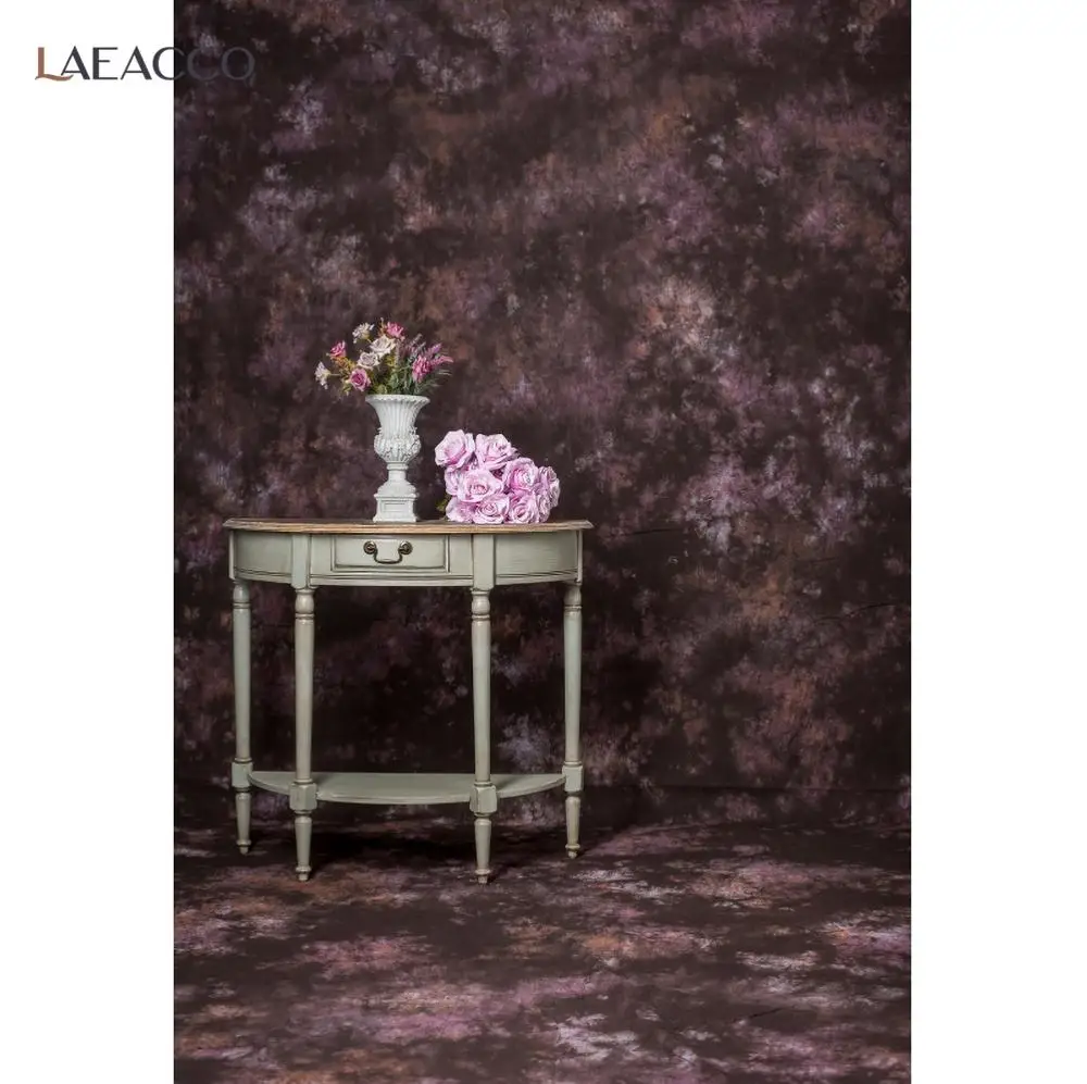 

Laeacco Abstract Vintage Gradient Solid Color Photo Backdrop Table Flowers Newborn Baby Portrait Photo Background Photo Studio