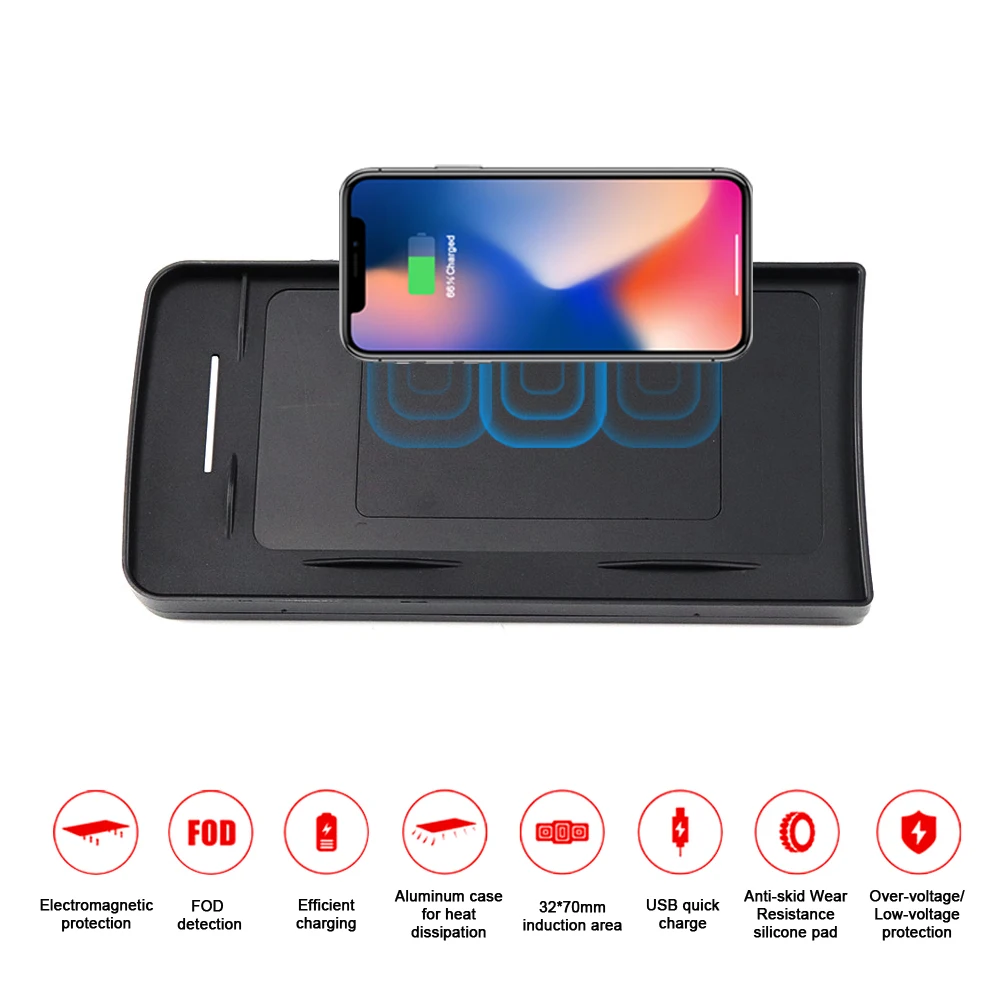 Автомобильное беспроводное зарядное устройство Aotsr для Range Rover Evoque Sport 2017