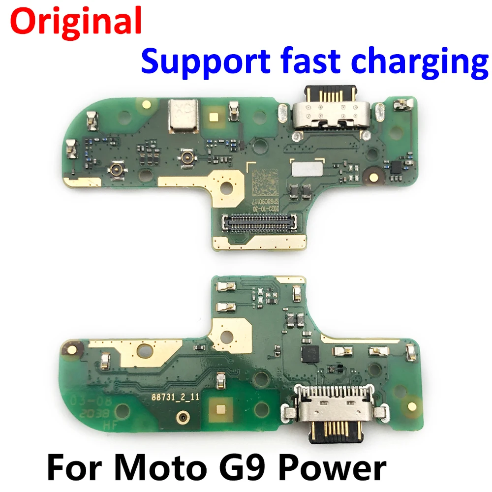 10Pcs/Lot，Original Repair Charging Port Connector Board Flex Cable For Moto G9 Power G Fast Dock Plug Connector With Microphone