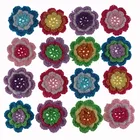 80 шт., Хлопковые вязаные крючком цветы для одежды, аппликация сделай сам, скрапбукинг, аксессуары для одежды, 4,5 см