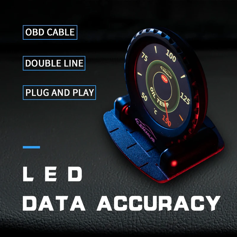 I-Round LCD измеритель напрямую подключаемый OBD ЖК гоночный Измеритель
