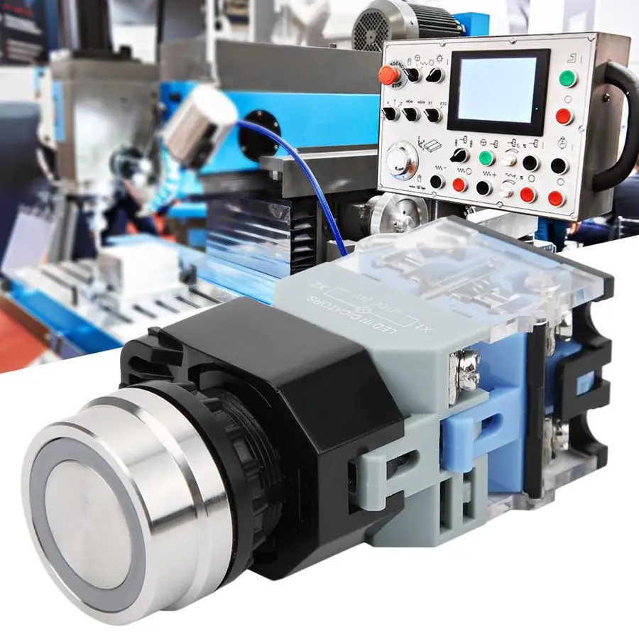 Промышленный кнопочный переключатель с крассветильник светом GQ38 диаметр