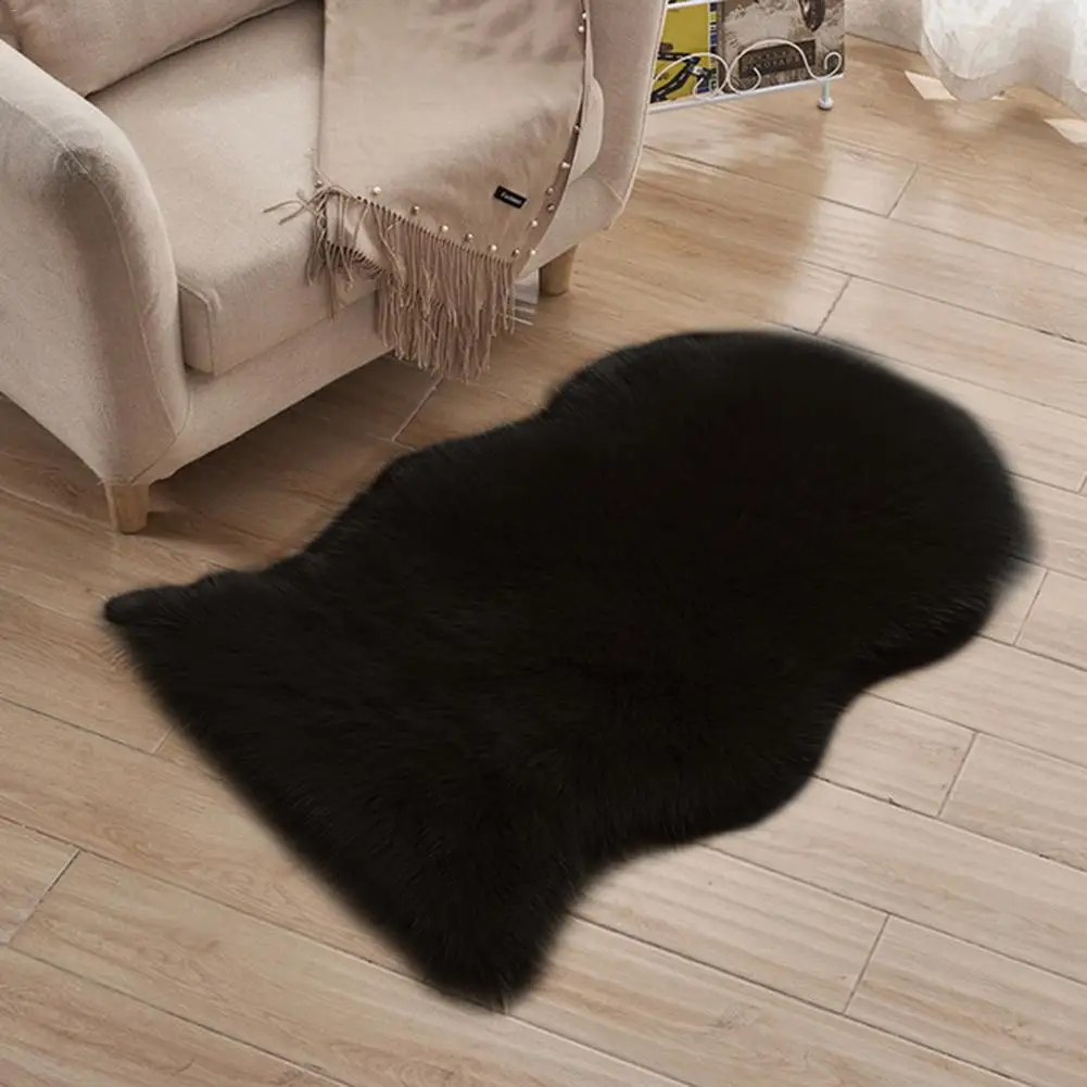 New Irregular Soft Faux Sheepskin Fur Chair Couch Cover Seat Pad White Area Rug for Bedroom Floor Sofa Living Room Tatami Mats | Дом и сад