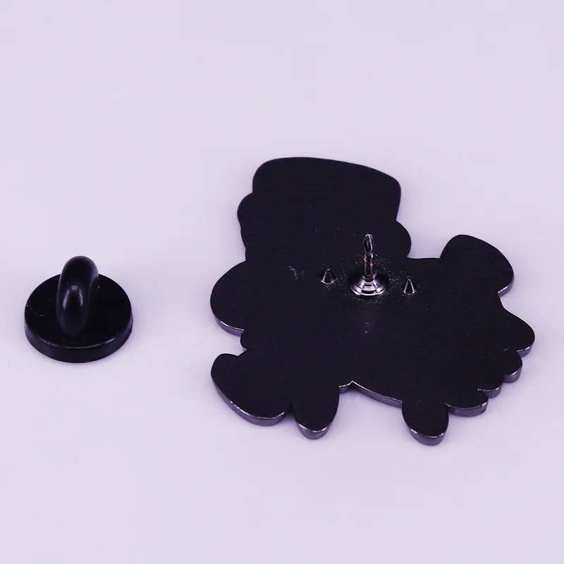 Милые искусственные и желтые эмалевые булавки Мультяшные розовые бриллиантовые