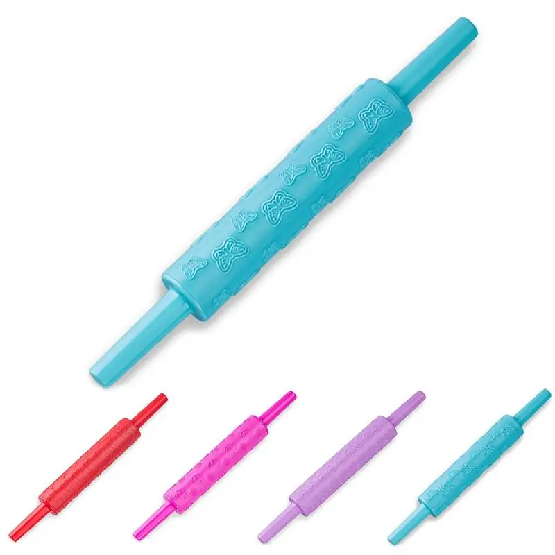 

1 шт. рельефная Скалка Kapmore, пластиковый антипригарный ролик для текстурированного теста, кондитерский ролик, «сделай сам», инструменты для ...