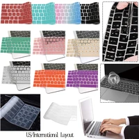 silicone waterproof laptop keyboard cover for apple macbook pro 13 a1706 a1989 a2159touch bar pro 15 a1707 a1990 laptop