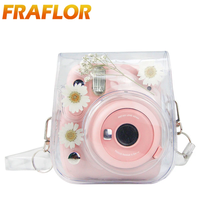 Прозрачный чехол для камеры Polaroid Fuji Fujifilm Instax Mini 11/9/8 засушенные цветы из ПВХ |