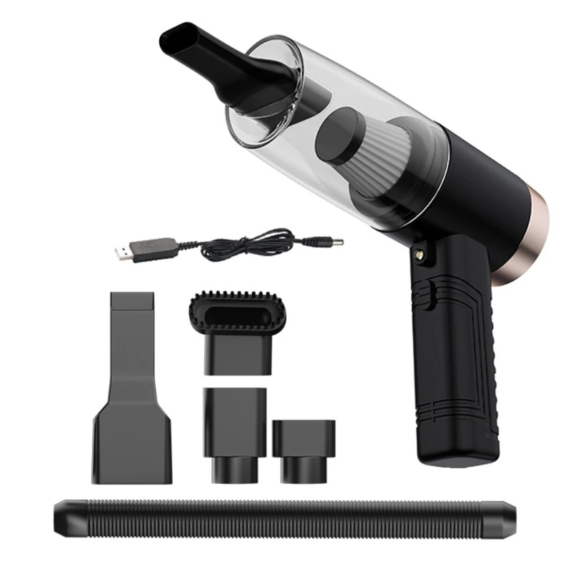 

USB Rechargeable Desk Cordless Vacuum Cleaner for Piano Computer Car Home Office L41E