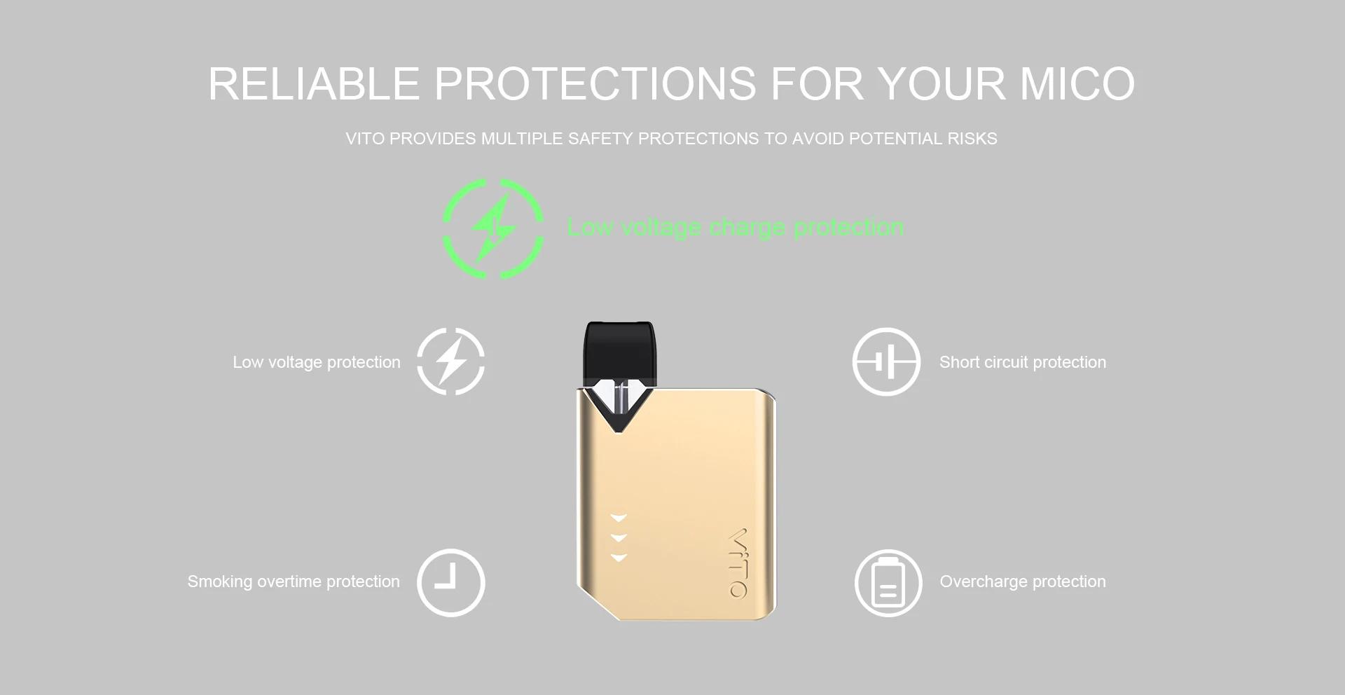 OCO VITO набор электронных сигарет Pod Vape комплект 740 мАч батарея подходит для