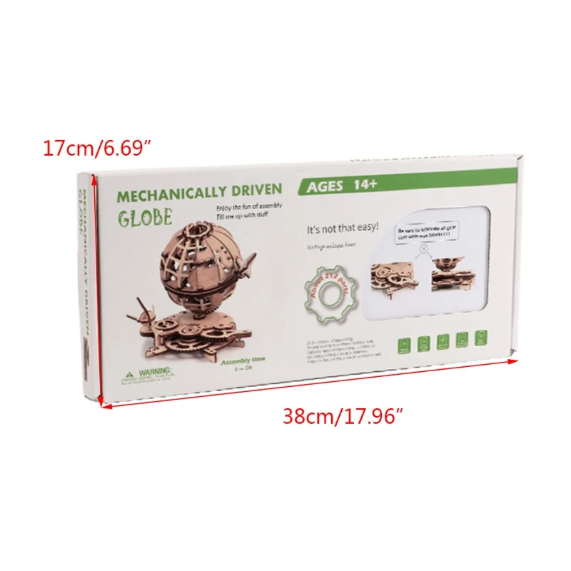 

Wooden Simulation Globe Craft Decoration DIY Creative Wooden 3D Stereo Assembly Science and Education Puzzle