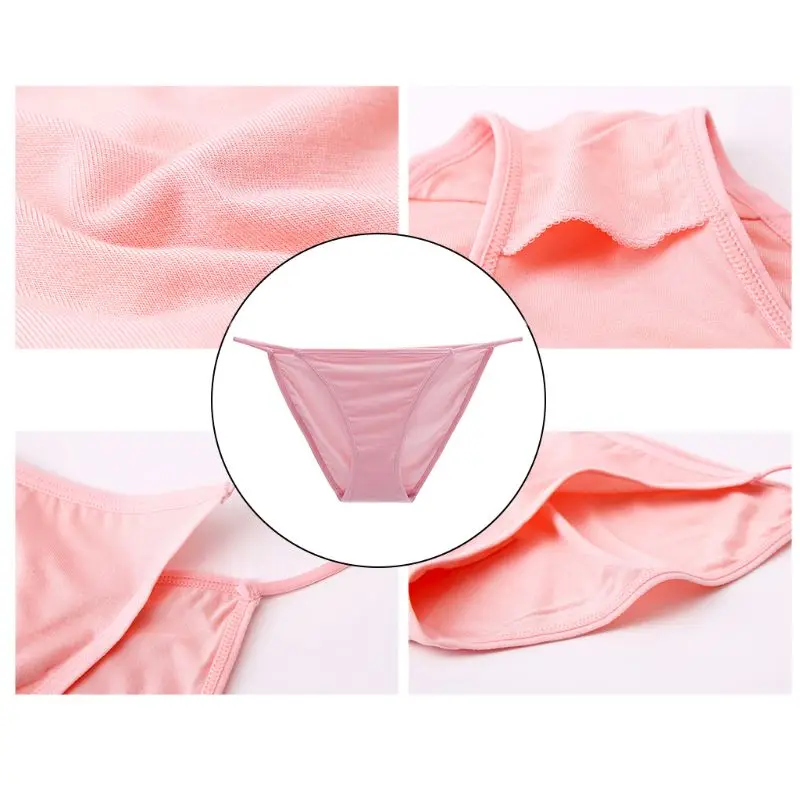 

Women Sexy Low-Rise String Bikinis Panty Stretch Triangle Briefs Seamless Thongs