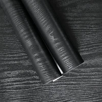 thickened furniture refurbish stickers vinyl black wood grain contact paper self adhesive waterproof wallpaper peel and stick
