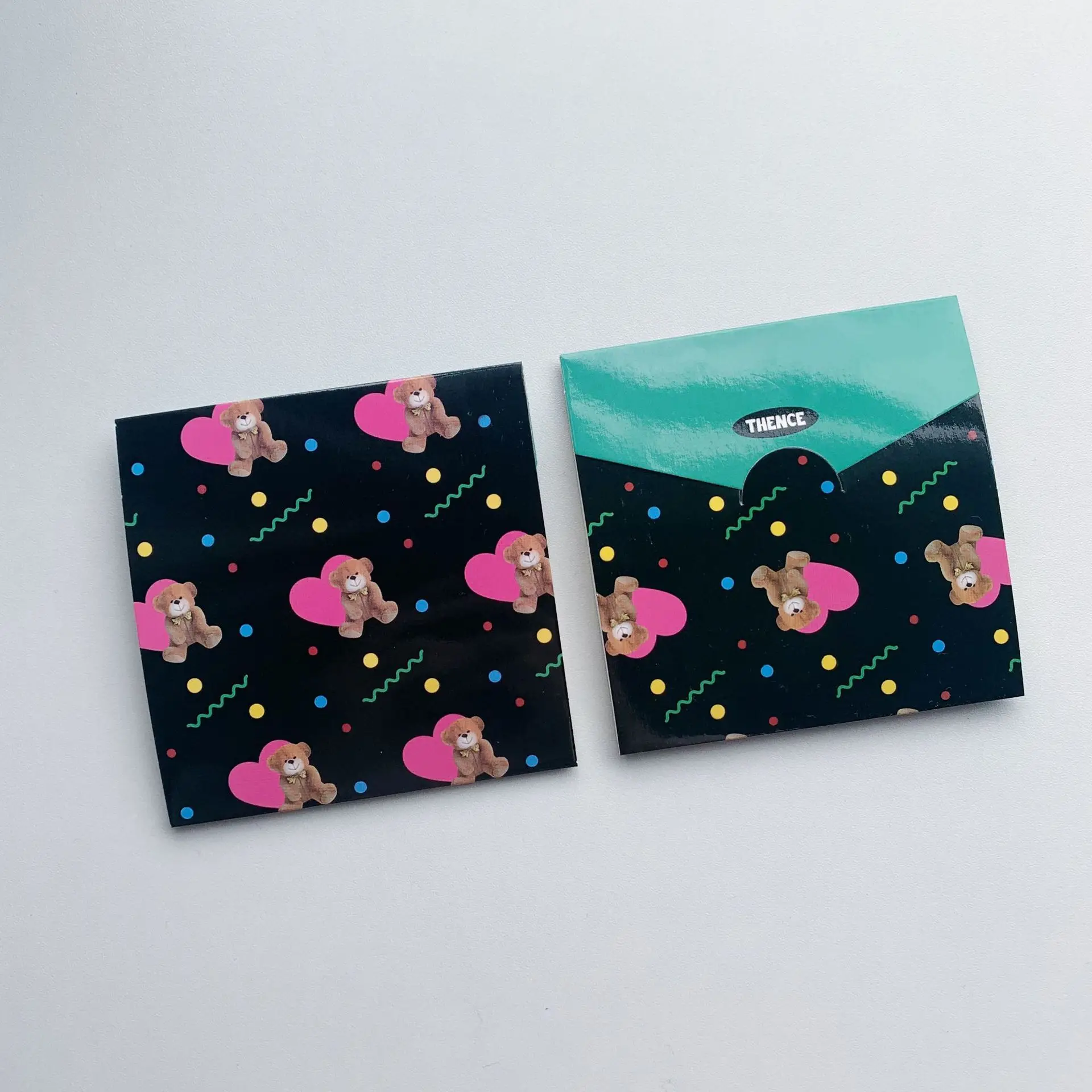 Милые открытки в Корейском стиле с медведем кошкой для скрапбукинга креативные